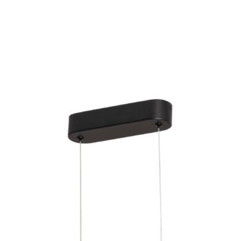 LED závesné svietidlo Saturno vertikálne, čierne, Ø 80 cm, kov