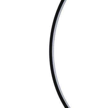 LED závesné svietidlo Saturno vertikálne, čierne, Ø 80 cm, kov