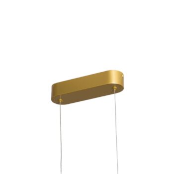 LED závesné svietidlo Saturno vertikálne, zlaté, Ø 50 cm, kov