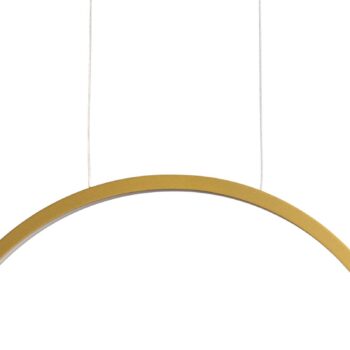 LED závesné svietidlo Saturno vertikálne, zlaté, Ø 50 cm, kov