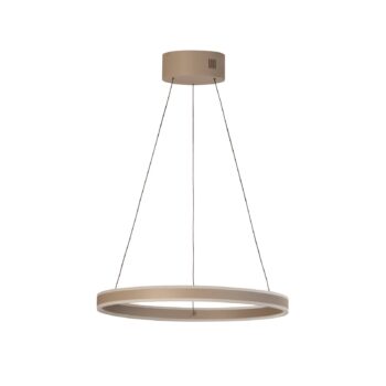 LED závesné svietidlo Silvio, Ø 60 cm, greige, kov, CCT