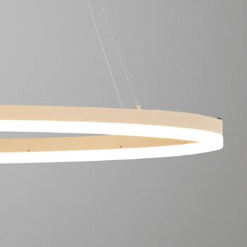 LED závesné svietidlo Silvio, dĺžka 100 cm, piesková farba, kov, CCT