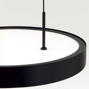 LED závesné svietidlo Teide, čierne, 1-plameňové, kov, 2700 K