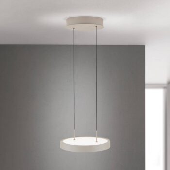 LED závesné svietidlo Teide, khaki, 1-plameňové, kov, 2700 K