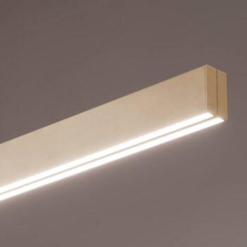 LED závesné svietidlo Vayana, dĺžka 114 cm, piesková farba, kov, CCT