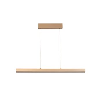 LED závesné svietidlo Vayana, dĺžka 190 cm, piesková farba, kov, CCT