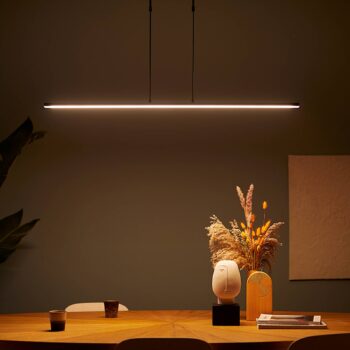 LED závesné svietidlo Zelena, čierne, dĺžka 122 cm, kov, CCT