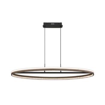 LED závesné svietidlo, dĺžka 101 cm, tmavosivá farba, kov