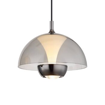 LED závesné svietidlo, dymovo sivá, dĺžka 68 cm, plast