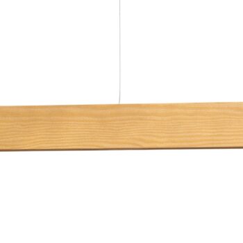 LED závesné svietidlo z dreva Teo, borovica, 126 cm, dotykový stmievač