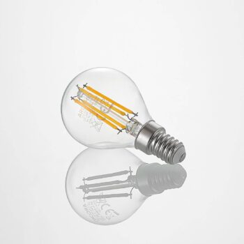 LED žiarovka Arcchio E14 P45, 4 W, číra, 2 700 K, stmievateľná