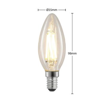 LED žiarovka E14 4W 827 sviečka stmievateľná 5 ks