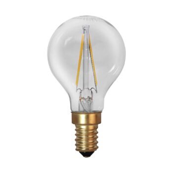 LED žiarovka E14 P45 vlákno 1,5 W 2 100 K 120 lumenov