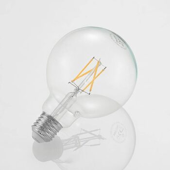 LED žiarovka E27 4W 2700K G95 globe filament číra
