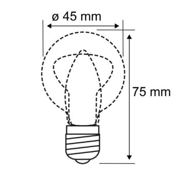 LED žiarovka E27 5W kvapka 2 700K matná