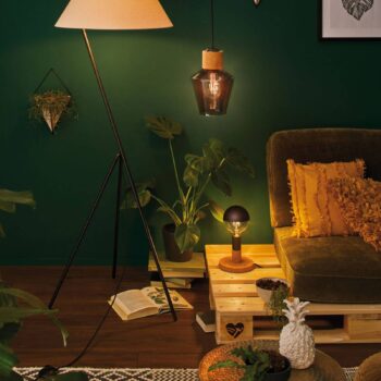LED žiarovka E27 827 6,5 W hlavové zrkadlo čierna matná