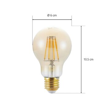 LED žiarovka E27 A60 6,5 W 2 500 K jantár stmievač