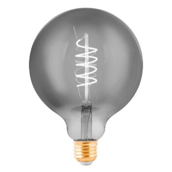 LED žiarovka E27 G125 4W čierno-transparentná