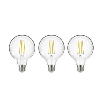 LED žiarovka, E27, G95, 3,8W, 3000K, 806lm, 3 kusy