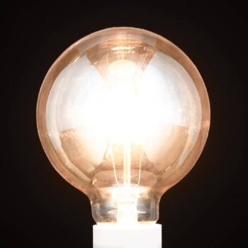 LED žiarovka E27 G95 4W jantár 2 200K stmievateľná