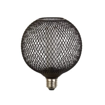 LED žiarovka E27 Mesh 3,5W 1 800K Ø 12 cm čierna