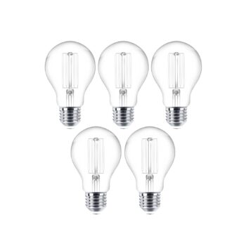 LED žiarovka E27 sada 5 ks 4W 470 lm číra 2700K