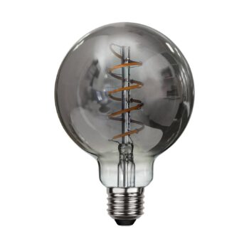 LED žiarovka Spiral Filament, G95, E27, 2 W sivá stmievateľná
