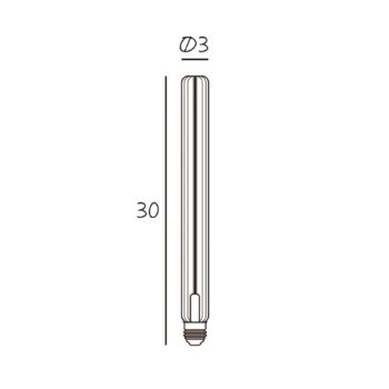 LED žiarovka Tube 300 Plissé, E27, 4 W, 2 200 K, stmievateľná