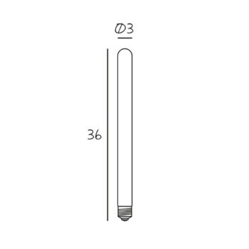 LED žiarovka Tube 360, matná E27 6,5 W 2 700 K stmievateľná