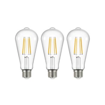 LED žiarovka číra E27 3,8W 2700K 806lm sada 3