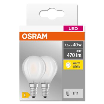 LED žiarovka kvapka E14 4W 827 matná súprava 2 ks