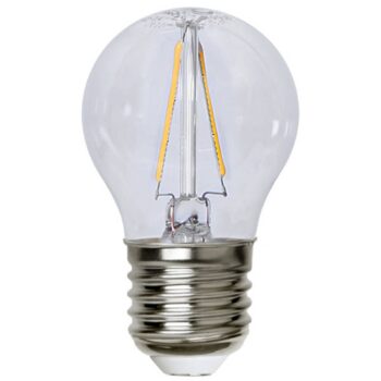 LED žiarovka miniglobe E27 G45 2W 2700K filament