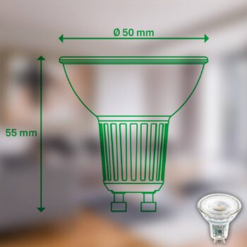 LED žiarovka s reflektorom GU10 2,5 W číra 3000K EEK A 2er