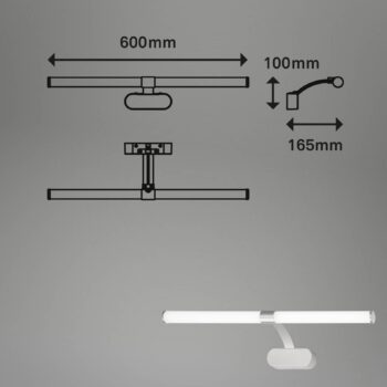 LED zrkadl. svetlo 2131014 chrómová matná, 4 000 K
