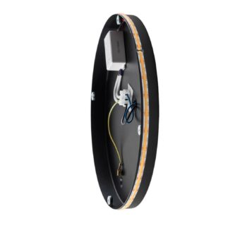 LED zrkadlo Ring L, Ø 39 cm, sklo, teplá biela