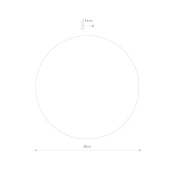 LED zrkadlo Ring M, Ø 29 cm, sklo, teplá biela