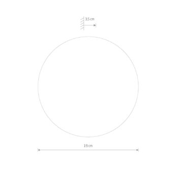 LED zrkadlo Ring S, Ø 19 cm, sklo, teplá biela