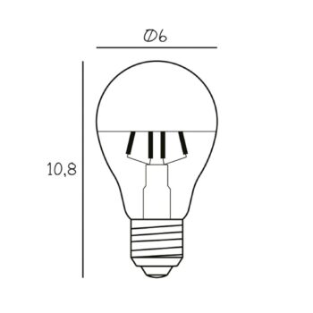 LED zrkadlová lampa Ľubovoľná E27 zlatá 3,5W 2700K stmievateľná