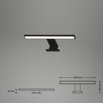 LED zrkadlové svetlo Dun Brilo, IP44, šírka 30 cm