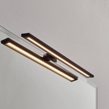 LED zrkadlové svetlo Espelho 40 cm čierne 3 000 K