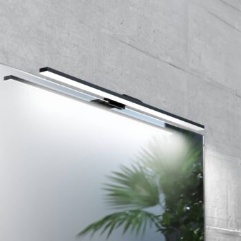 LED zrkadlové svetlo Triga IP44 čierne 60 cm, 4 000 K