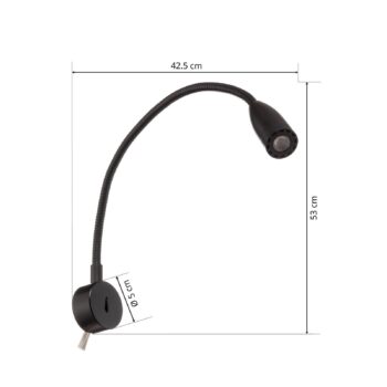 LEDS-C4 Bed nástenné LED svietidlo okrúhle, čierne