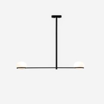 LEDS-C4 Coco Double závesné svietidlo, čierna farba, dĺžka 110 cm