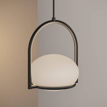 LEDS-C4 Coco Single závesná lampa čierna/biela