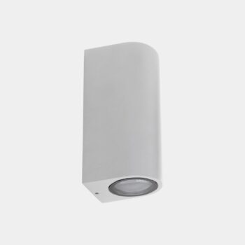 LEDS-C4 Eko Double vonkajšie nástenné svietidlo, biele, šírka 7 cm, hliník