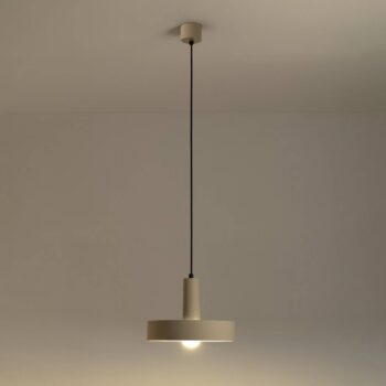 LEDS-C4 Keops 1 závesné svietidlo, hnedá matná farba, Ø 28 cm, hliník