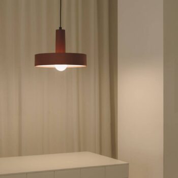 LEDS-C4 Keops 1 závesné svietidlo, terakota matná, Ø 28 cm, hliník