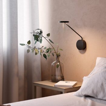 LEDS-C4 LED nástenné svietidlo Invisible Reader, 3000K, hĺbka 37,4 cm
