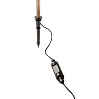 LEDS-C4 LED reflektor so zemným hrotom Juncus 1, hnedý, 2 700 K