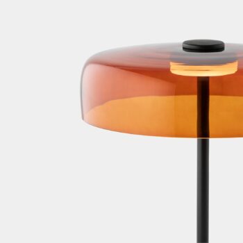 LEDS-C4 LED stojacia lampa Úrovne 1-vrstvová, jantárová, sklo, CCT